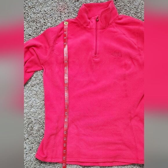 The North Face Pinkish Red Fleece 3/4 Zip Pullover - Picture 3 of 5